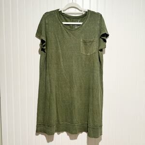 Gramicci Green De La Vina Dress Hemp Cotton Blend Size XL